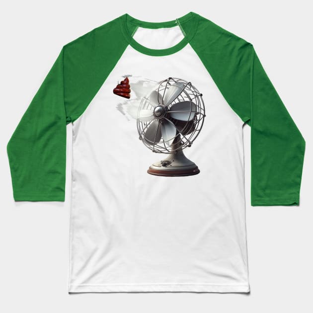 Hitting the Fan Baseball T-Shirt by Darn Doggie Club by focusln